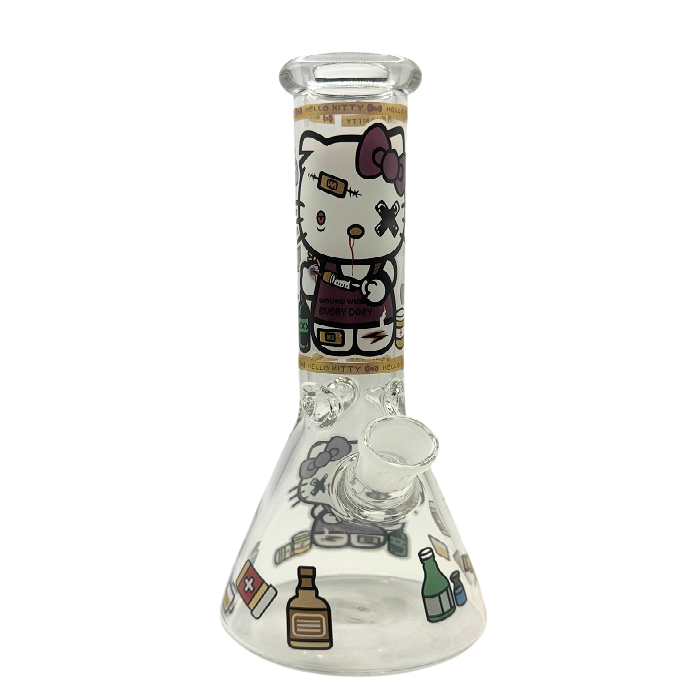 Hello Kitty Purple Chaos Beaker Glass Bong 25cm