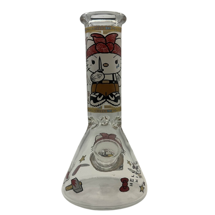 Hello Kitty Red Bandana Beaker Glass Bong 25cm