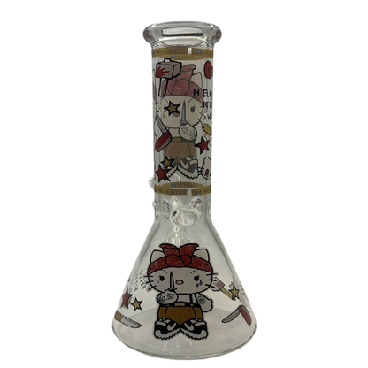 Hello Kitty Red Bandana Beaker Glass Bong 25cm
