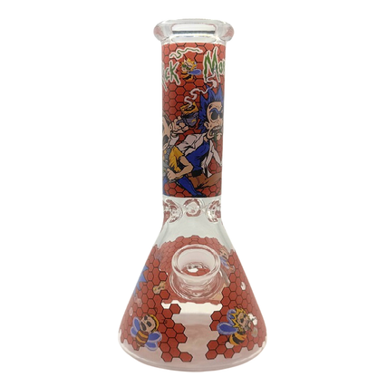 Rick And Morty Red Honeycomb Beaker Glass Bong 25cm