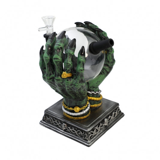 Divination Hand 3D Silicone & Glass Water Pipe 19cm – Mystical Design