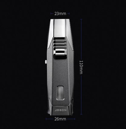 Jobon Double Flame Jet Torch Lighter – Refillable with Fuel Window
