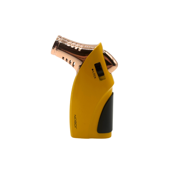 Jobon Metal Triple Jet Flame Lighter Yellow