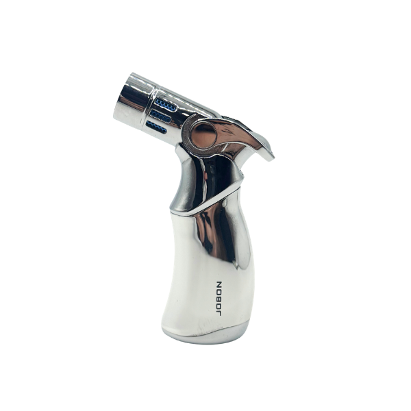 Jobon Quad Jet Flame Lighter 11cm Silver