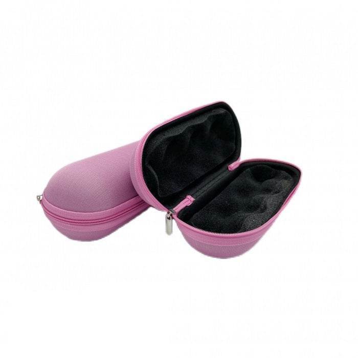 Large Sweet Puff Glass Pipe Pouch Case With Zip Lock Pink