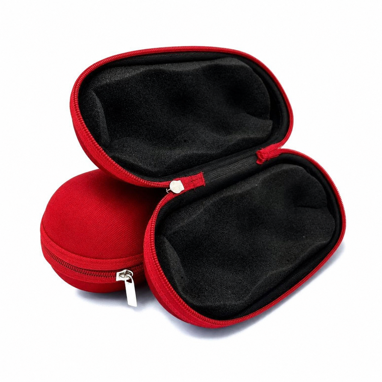Medium Sweet Puff Glass Pipe Pouch Case With Zip Lock Red