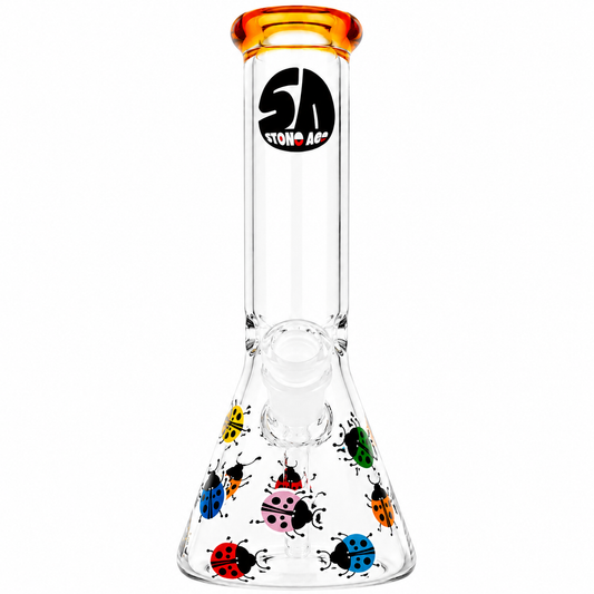 Stone Age Ladybug Glass Beaker Bong 25cm