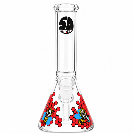 Stone Age Red Rick & Morty Beaker Bong 25cm