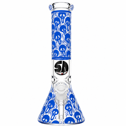 Stone Age Blue Ghost Beaker Bong 27cm