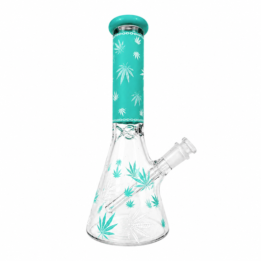 Stone Age Green Beaker Bong 25cm