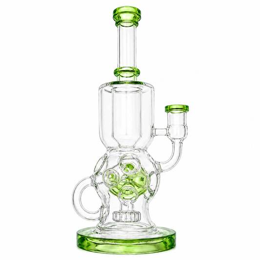 Stone Age Green Percolator Bong 19cm