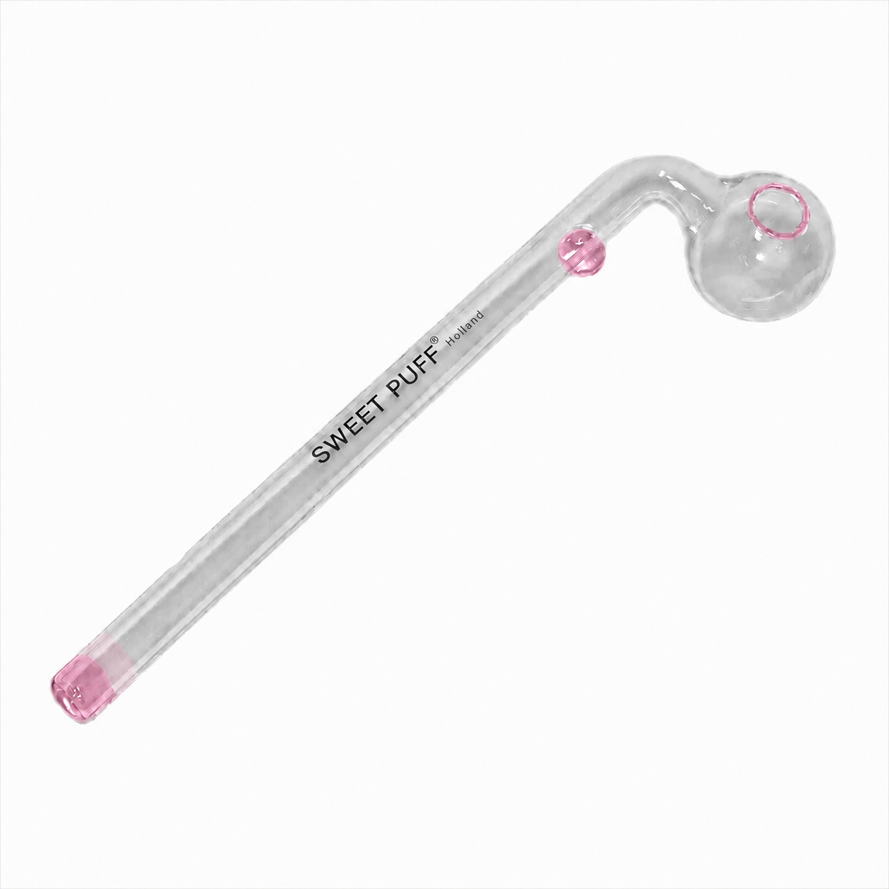 Sweet Puff Glass Pipe 16cm Pink