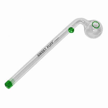 Sweet Puff Glass Pipe 16cm Green