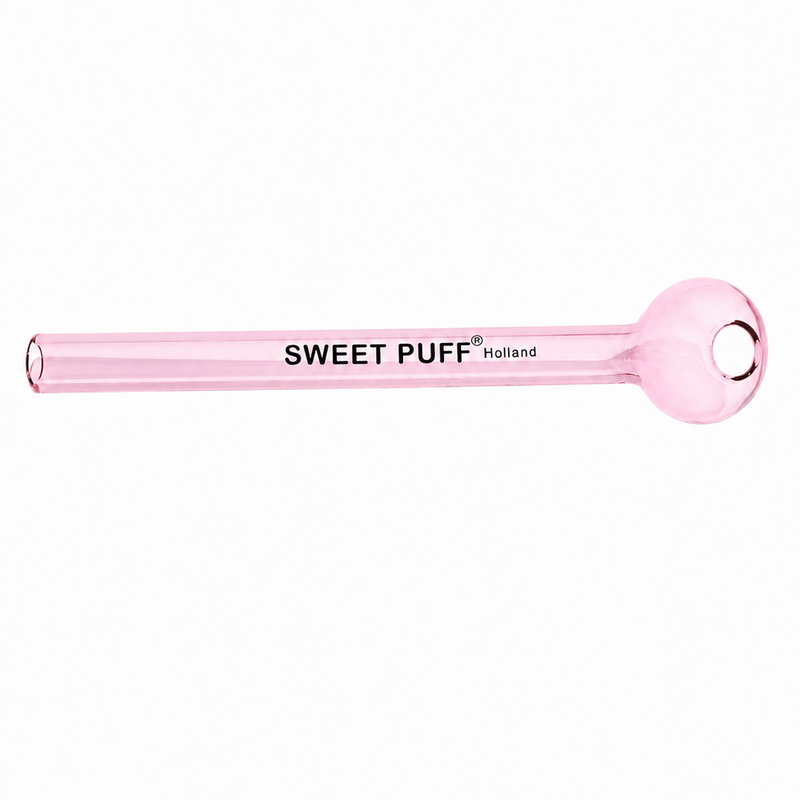 Full Colour Straight Sweet Puff Glass Pipe 12cm