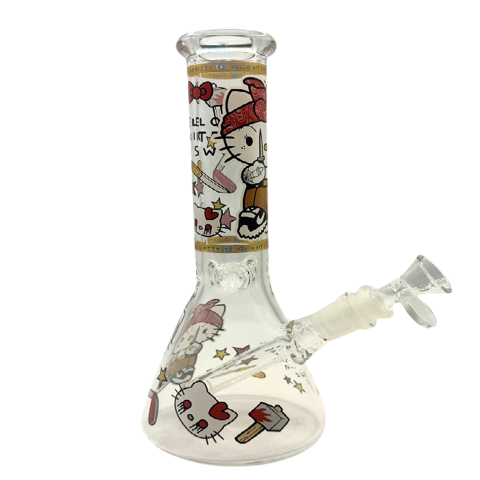 Hello Kitty Red Bandana Beaker Glass Bong 25cm