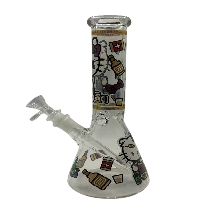 Hello Kitty Purple Chaos Beaker Glass Bong 25cm