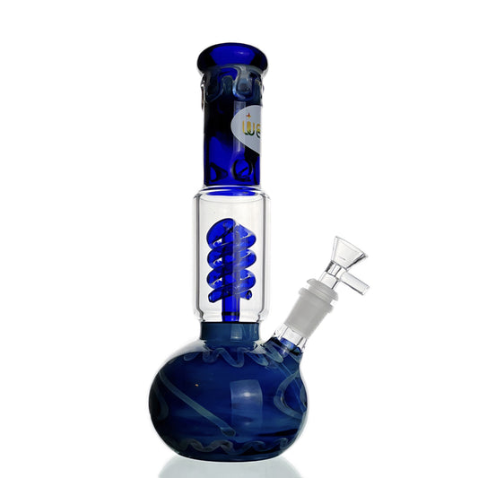 WEGE Swirl Percolator Ice Catcher Beaker Glass Bong 26cm