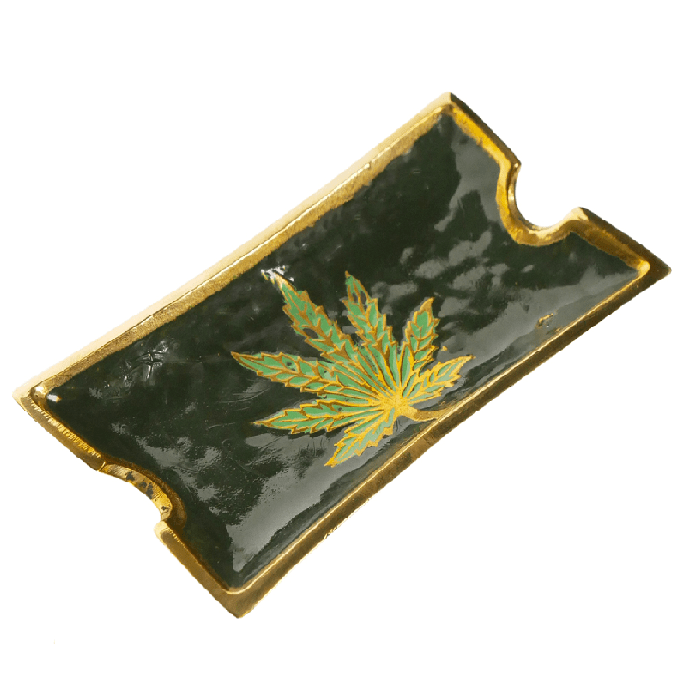 Agung Brass Rectangle Ashtray – Small - Bong Empire