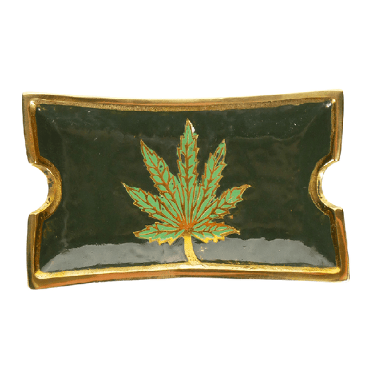 Agung Brass Rectangle Ashtray – Small - Bong Empire