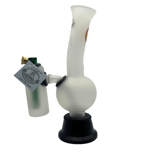 Agung Frosted Double Chamber Glass Bong 24cm - Bong Empire