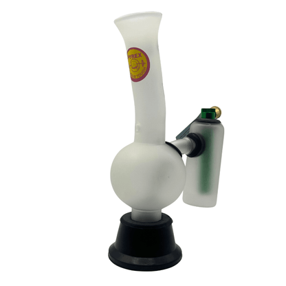 Agung Frosted Double Chamber Glass Bong 24cm - Bong Empire