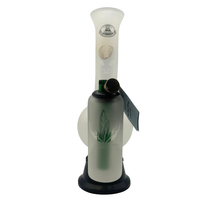 Agung Frosted Double Chamber Glass Bong 24cm - Bong Empire