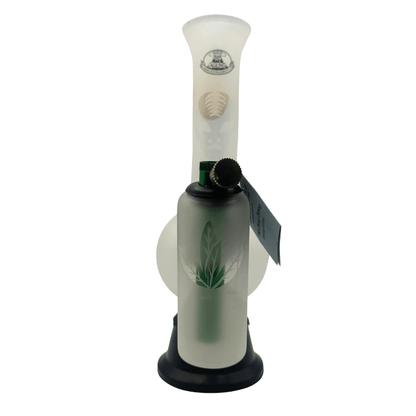 Agung Frosted Double Chamber Glass Bong 24cm - Bong Empire