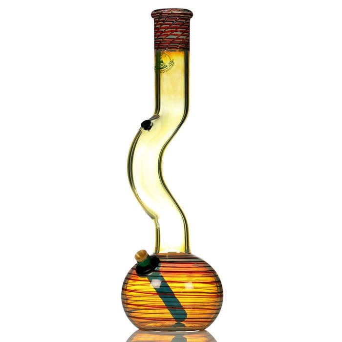 Agung Gold Fume Curve Glass Bong 36cm - Bong Empire