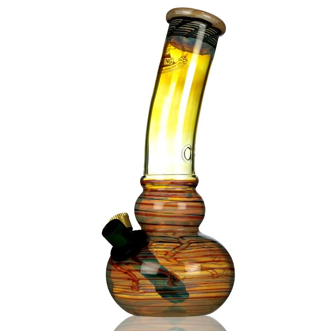 Agung Gold Fume Glass Bong 22cm - Bong Empire