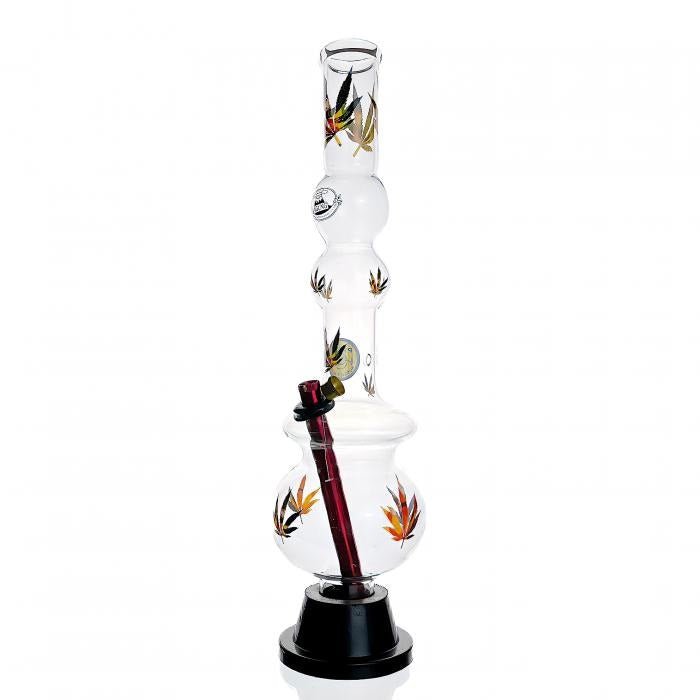 Agung Leaf Multi Bubble Glass Bong 43cm - Bong Empire