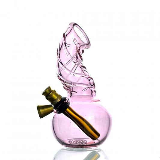 Agung Pink Twister Glass Bong 11cm - Bong Empire