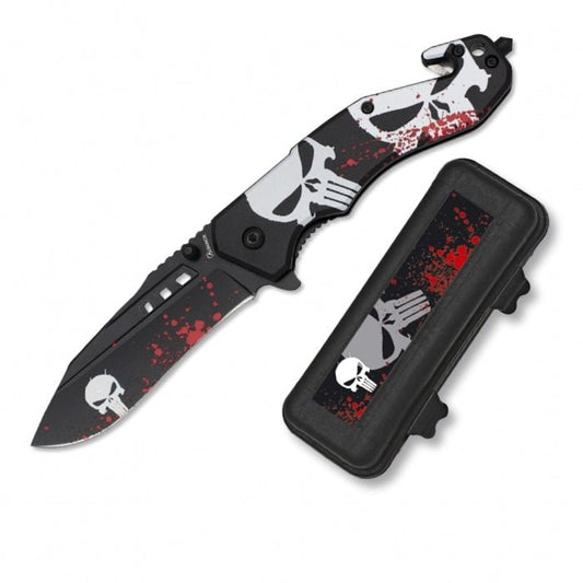 Albainox Skull Pocket Knife 12cm - Bong Empire