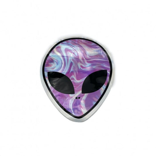 Alien Die Cut Mylar Bag With Ziplock 10cm - Bong Empire