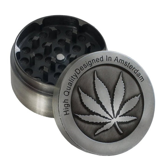 Amsterdam Zinc Alloy 3 Layer Herb Grinder 40mm - Bong Empire