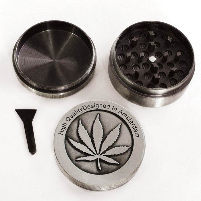 Amsterdam Zinc Alloy 3 Piece Grinder 40mm - Bong Empire