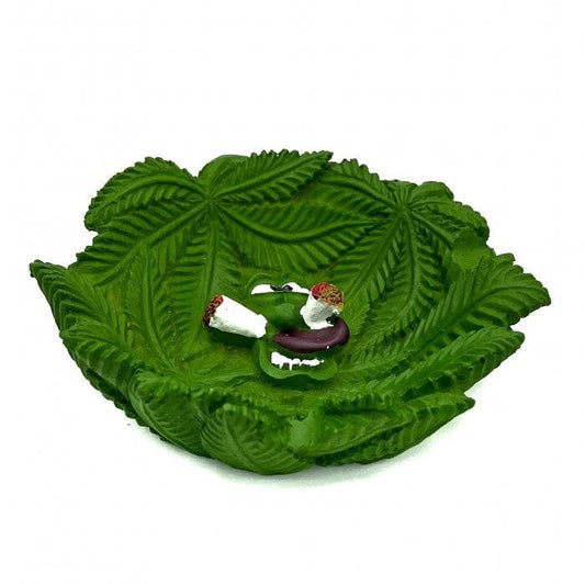 Green Patterned Fancy Ashtray - Bong Empire