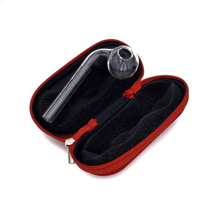 Small Sweet Puff Glass Pipe Pouch Case With Zip Lock