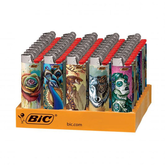 BIC Large US Tattoo Gas Lighter - Bong Empire