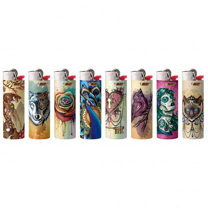 BIC Large US Tattoo Gas Lighter - Bong Empire