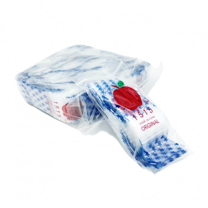 Blue Star Resealable Plastic Bags 38x38mm 1000 Pack - Bong Empire