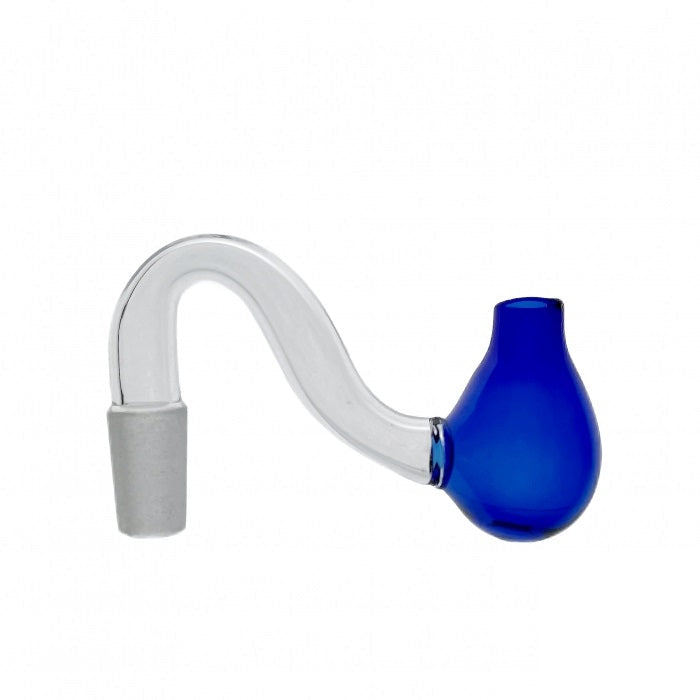 Mini Coloured Glass Bubbler Top Pipe 14mm / 8cm Blue