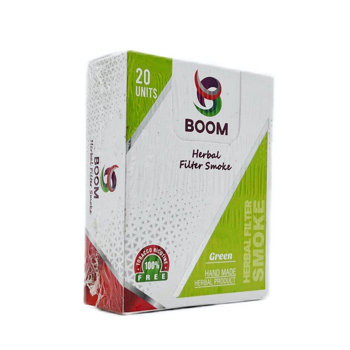 Boom Herbal Filter Smokes Green Flavour 20 Pack - Bong Empire