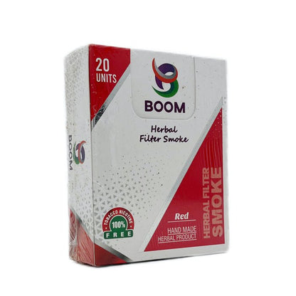 Boom Herbal Filter Smokes Red Flavour 20 Pack - Bong Empire