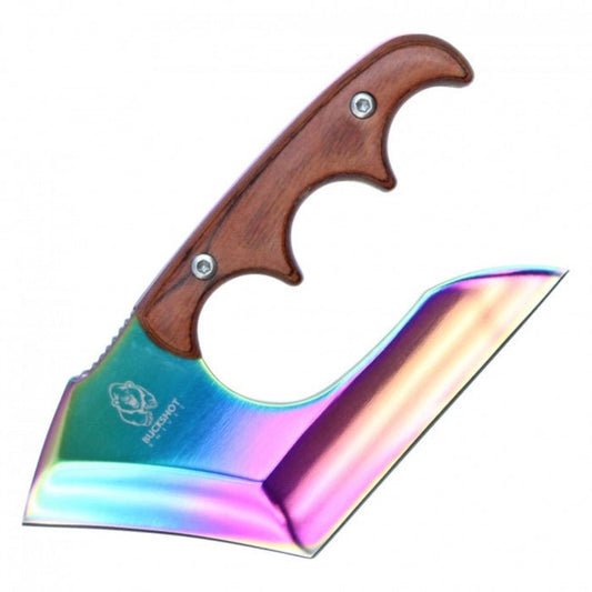 Buckshot Rainbow Mini Clever Wood Handle Knife - Bong Empire