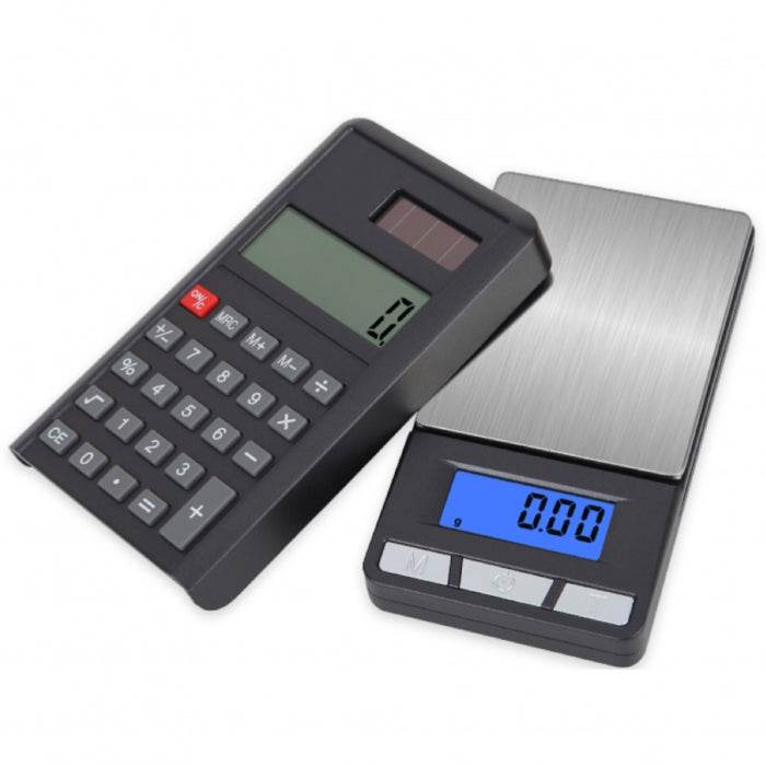 Calculator Digital Pocket Scales with Solar Power 0.01g - 500g - Bong Empire