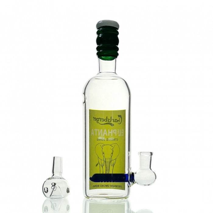 Carlsberg Elephanta Liquor Bottle Glass Bong 23cm - Bong Empire