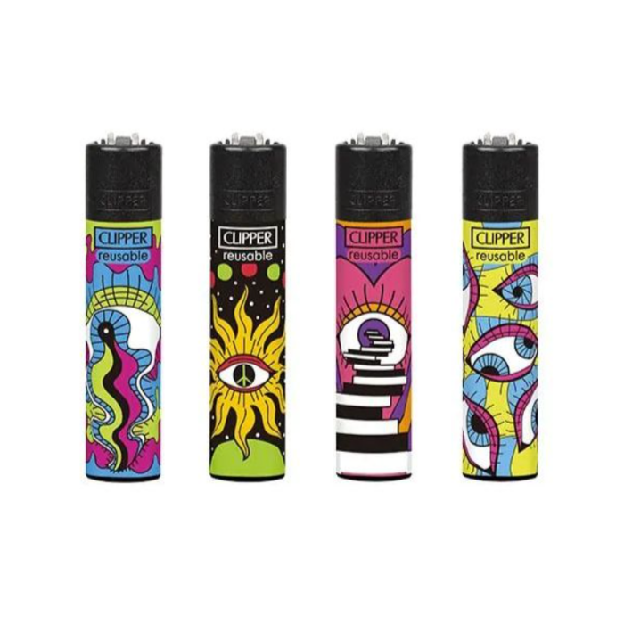 Clipper Mini Hippie Visions Refillable Lighter - Oz Sweet Puff