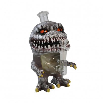 Devil Dinosaur Silicone Glass Water pipe 23cm