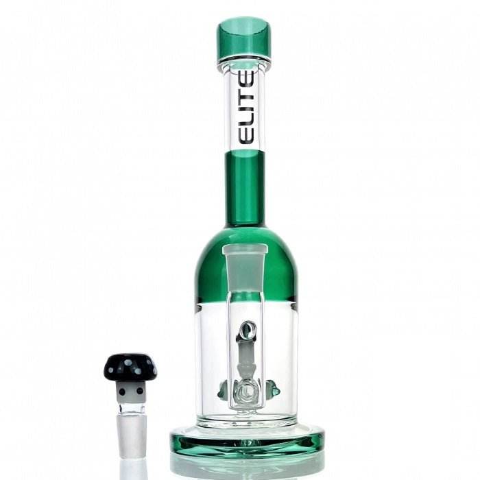 Elite Mushroom Percolator Glass Bong 25cm - Bong Empire