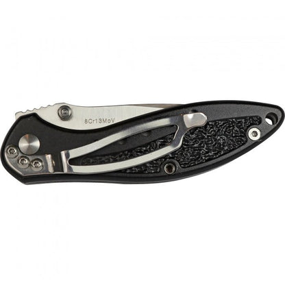 Enlan Black Alloy Handle With Speckle Folding Knife - Bong Empire